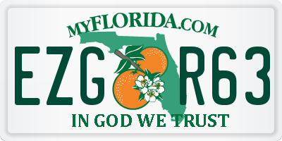 FL license plate EZGR63