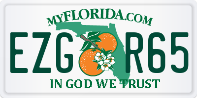 FL license plate EZGR65