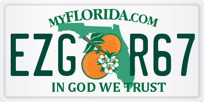 FL license plate EZGR67