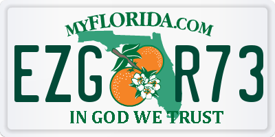 FL license plate EZGR73