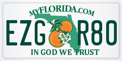 FL license plate EZGR80