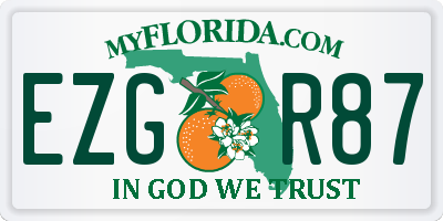 FL license plate EZGR87