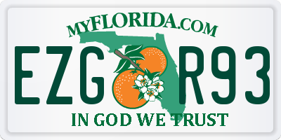 FL license plate EZGR93