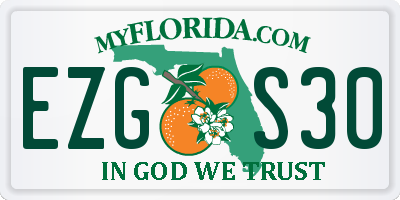 FL license plate EZGS30