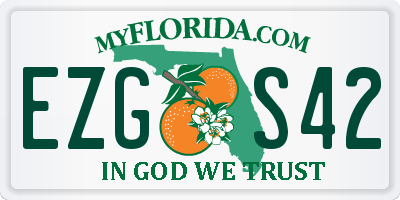 FL license plate EZGS42