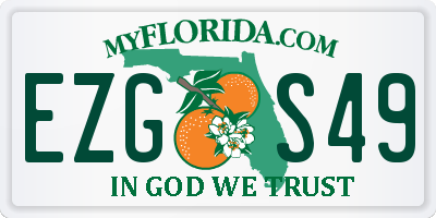 FL license plate EZGS49