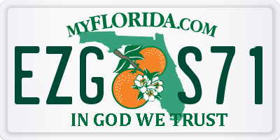 FL license plate EZGS71