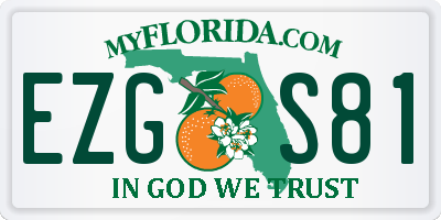FL license plate EZGS81