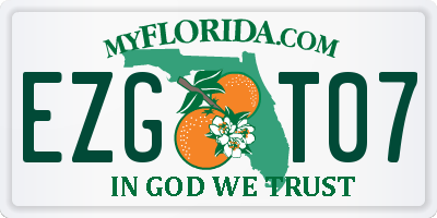 FL license plate EZGT07