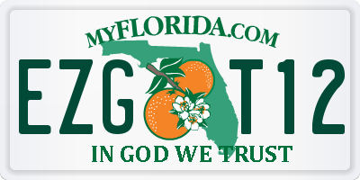 FL license plate EZGT12