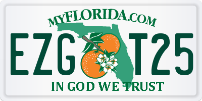 FL license plate EZGT25