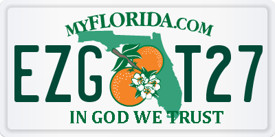 FL license plate EZGT27