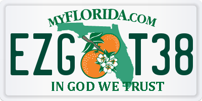 FL license plate EZGT38
