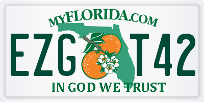 FL license plate EZGT42