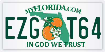 FL license plate EZGT64