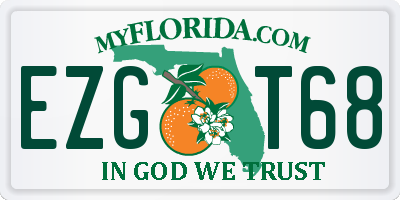 FL license plate EZGT68