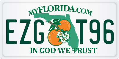 FL license plate EZGT96
