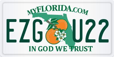 FL license plate EZGU22