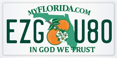 FL license plate EZGU80