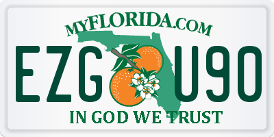 FL license plate EZGU90