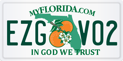 FL license plate EZGV02