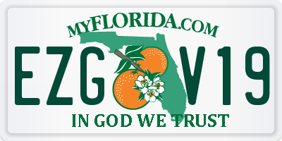 FL license plate EZGV19