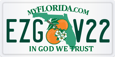FL license plate EZGV22