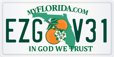 FL license plate EZGV31