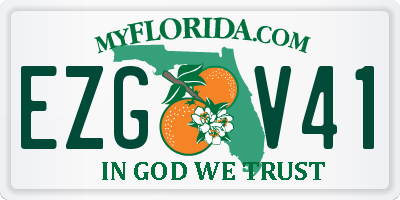 FL license plate EZGV41