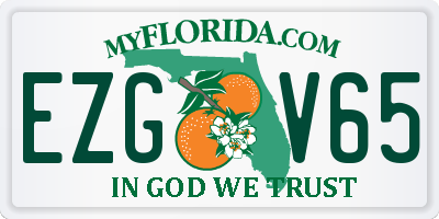 FL license plate EZGV65