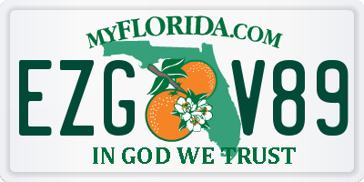 FL license plate EZGV89