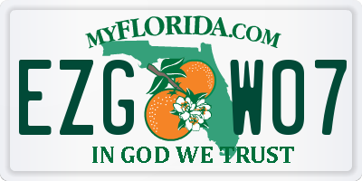 FL license plate EZGW07