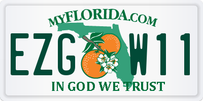 FL license plate EZGW11