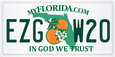 FL license plate EZGW20