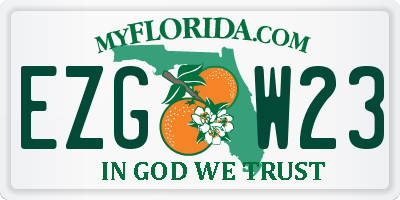 FL license plate EZGW23