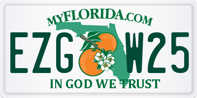 FL license plate EZGW25