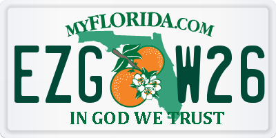 FL license plate EZGW26