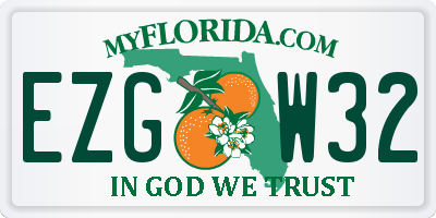 FL license plate EZGW32