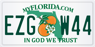 FL license plate EZGW44