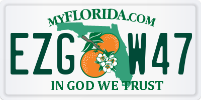 FL license plate EZGW47