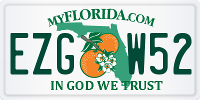 FL license plate EZGW52