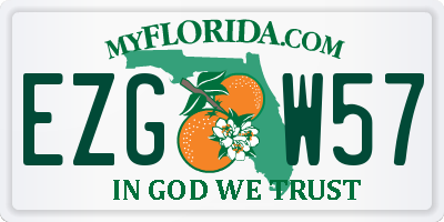 FL license plate EZGW57