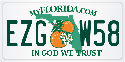 FL license plate EZGW58