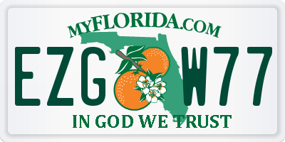 FL license plate EZGW77