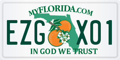 FL license plate EZGX01
