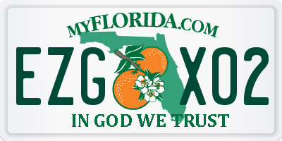 FL license plate EZGX02