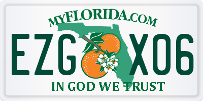 FL license plate EZGX06