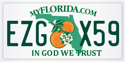 FL license plate EZGX59