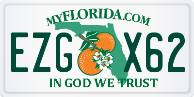 FL license plate EZGX62