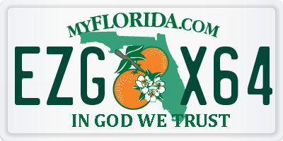 FL license plate EZGX64
